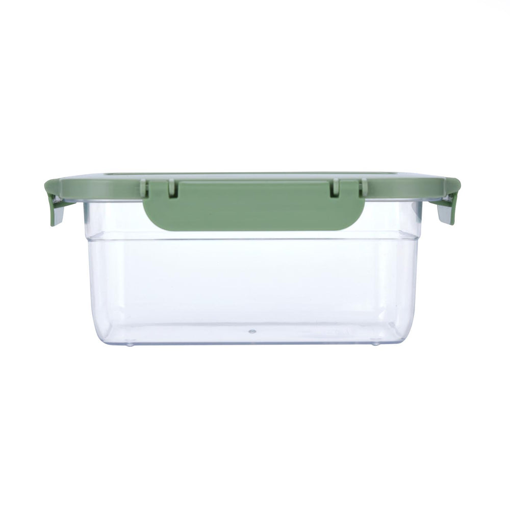 Multipurpose Airtight 1000 ml Food Container- Transparent & Green