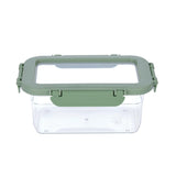 Multipurpose Airtight 1000 ml Food Container- Transparent & Green