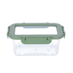 Multipurpose Airtight 1000 ml Food Container- Transparent & Green