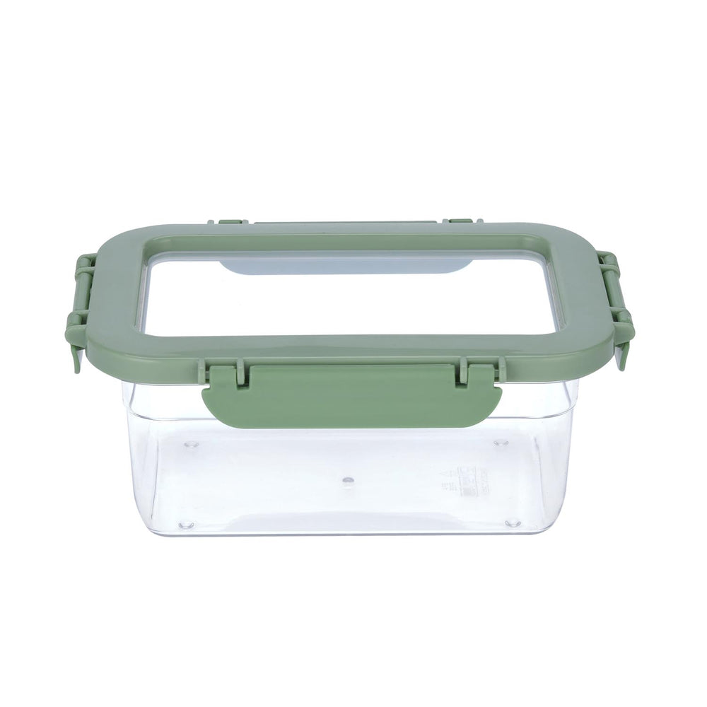 Multipurpose Airtight 1000 ml Food Container- Transparent & Green