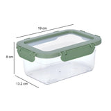 Multipurpose Airtight 1000 ml Food Container- Transparent & Green