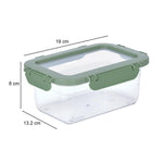 Multipurpose Airtight 1000 ml Food Container- Transparent & Green