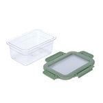 Multipurpose Airtight 1000 ml Food Container- Transparent & Green