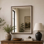 Rectangular MDF Wall Mirror- Brown