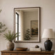 Rectangular MDF Wall Mirror- Brown