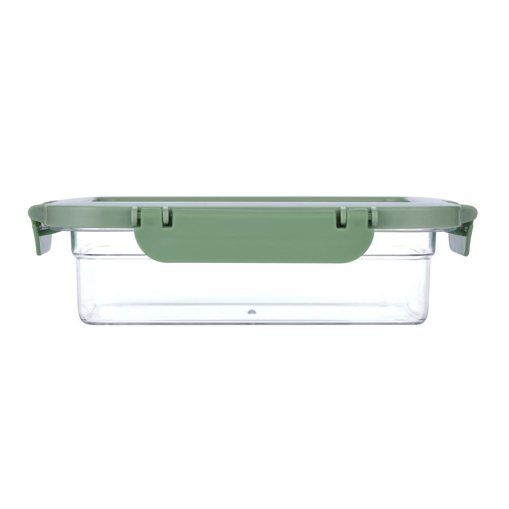 Multipurpose Airtight 600 ml Food Container- Transparent & Green