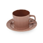 Porcelain Cup and Saucer Set of 6- Lilac