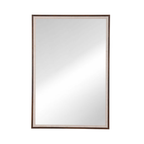 Rectangular MDF Wall Mirror- Brown