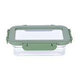 Multipurpose Airtight 600 ml Food Container- Transparent & Green