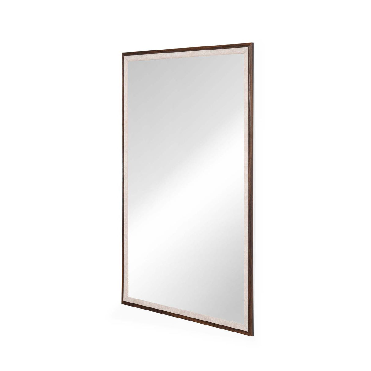 Rectangular MDF Wall Mirror- Brown