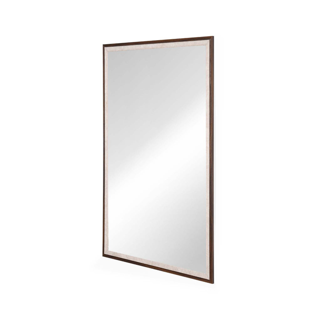 Rectangular MDF Wall Mirror- Brown