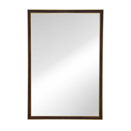 Minimalist Rectangular Wall Mirror- Brown