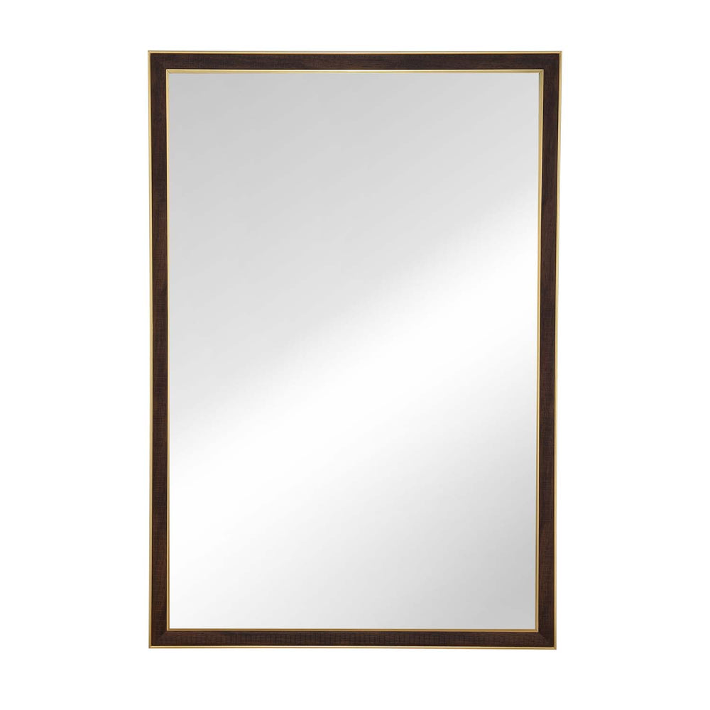 Minimalist Rectangular Wall Mirror- Brown
