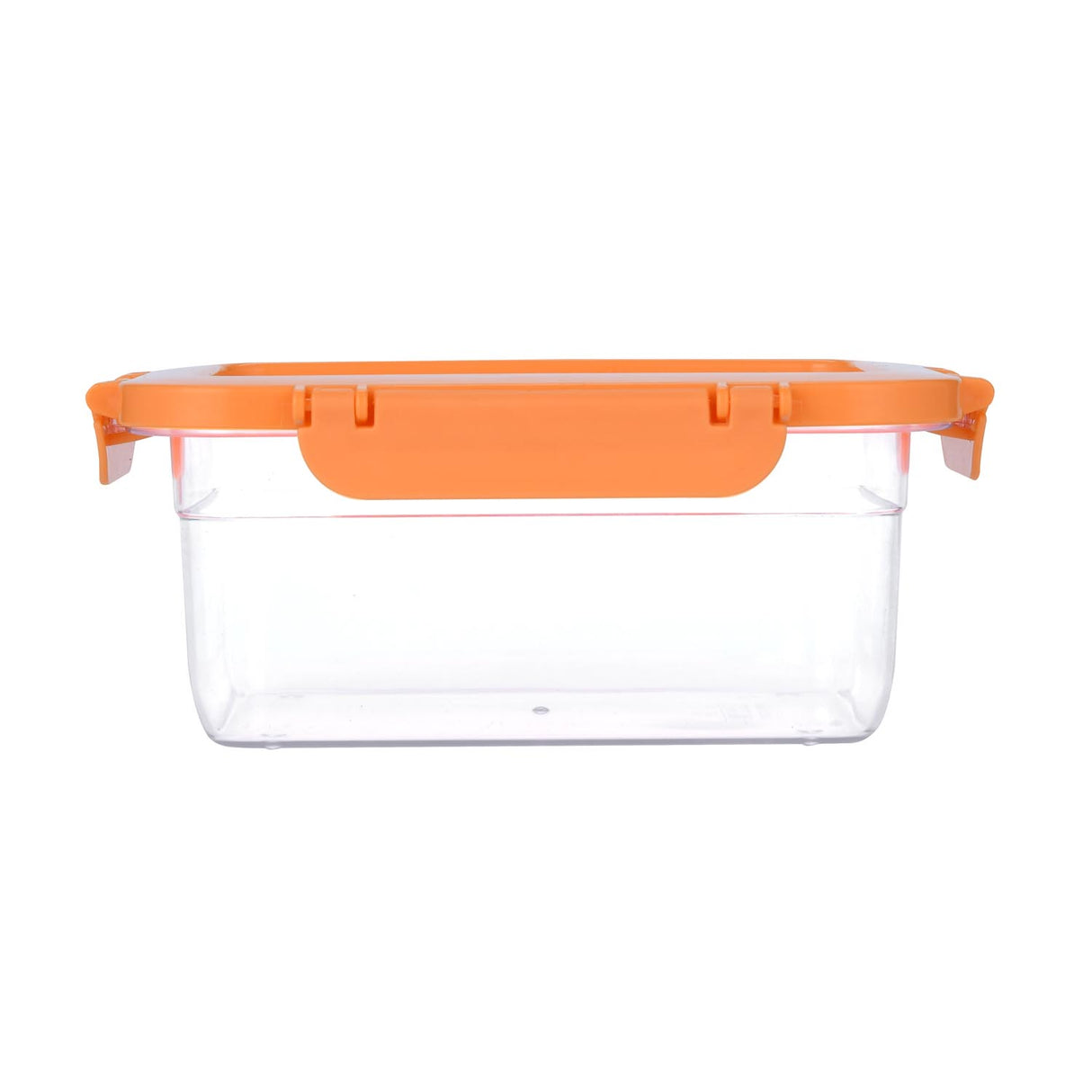 Multipurpose Airtight 1000 ml Food Container- Transparent & Orange