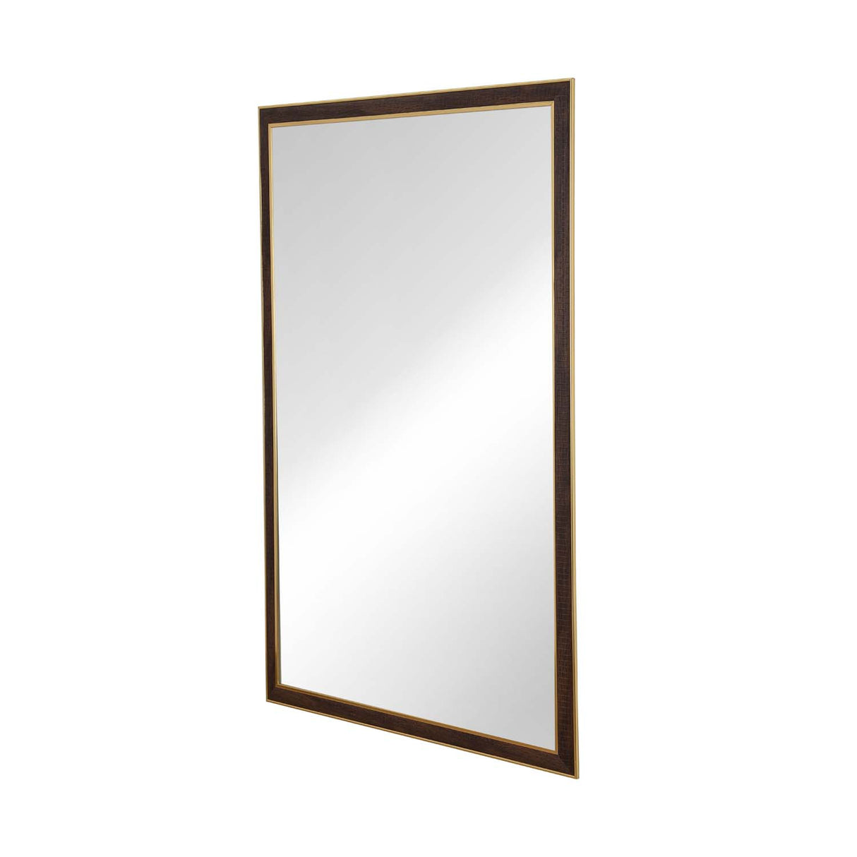 Minimalist Rectangular Wall Mirror- Brown