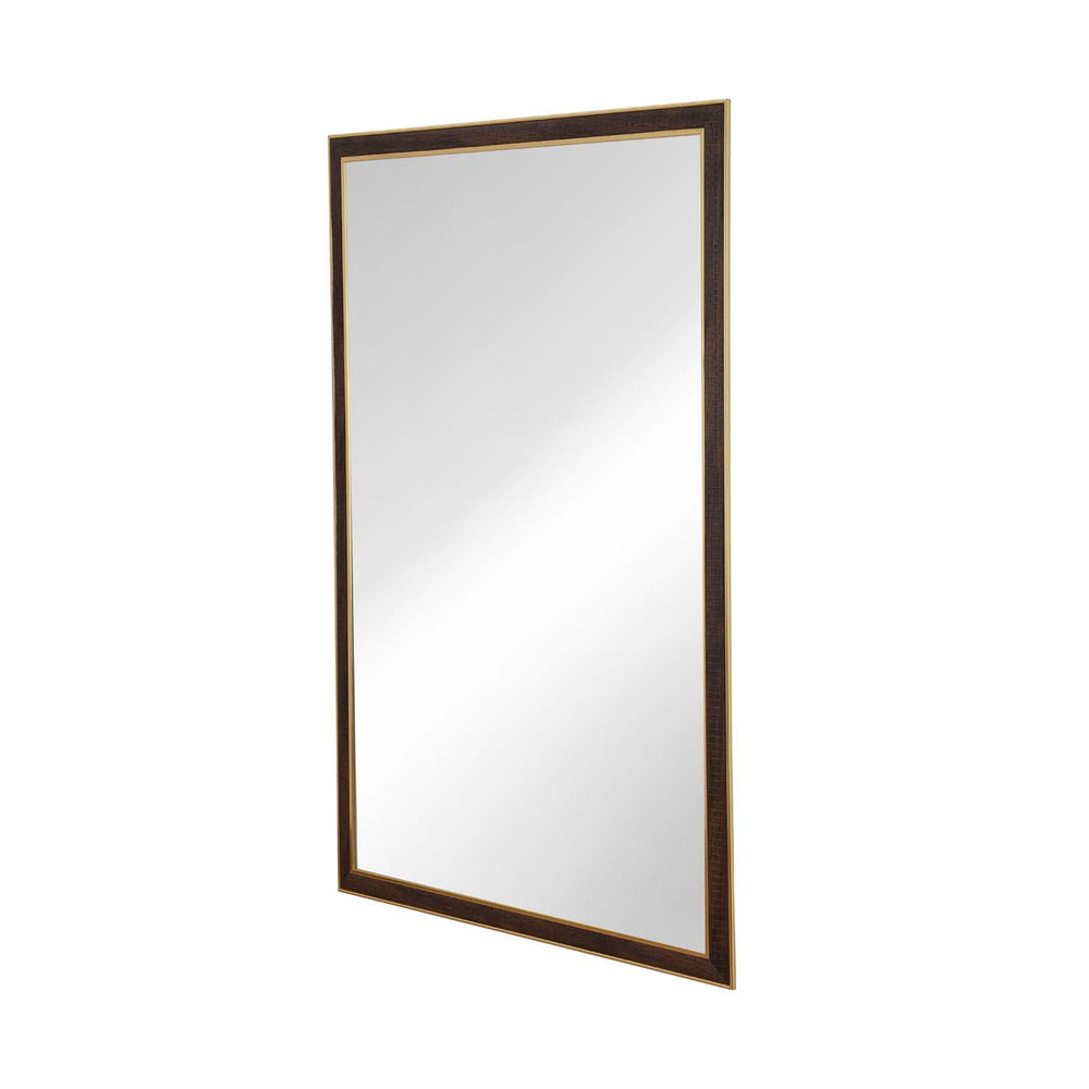 Minimalist Rectangular Wall Mirror- Brown