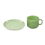 Porcelain Cup and Saucer Set of 6- Green