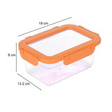 Multipurpose Airtight 1000 ml Food Container- Transparent & Orange