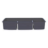 Multipurpose 4 Compartement Polypropylene Organiser- Grey