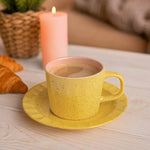 Porcelain Cup and Saucer Set of 6- Pink