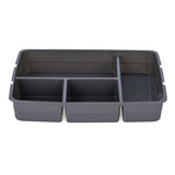 Multipurpose 4 Compartement Polypropylene Organiser- Grey