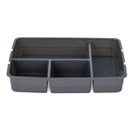 Multipurpose 4 Compartement Polypropylene Organiser- Grey