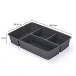 Multipurpose 4 Compartement Polypropylene Organiser- Grey