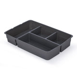 Multipurpose 4 Compartement Polypropylene Organiser- Grey