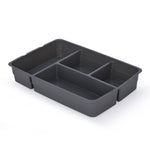 Multipurpose 4 Compartement Polypropylene Organiser- Grey