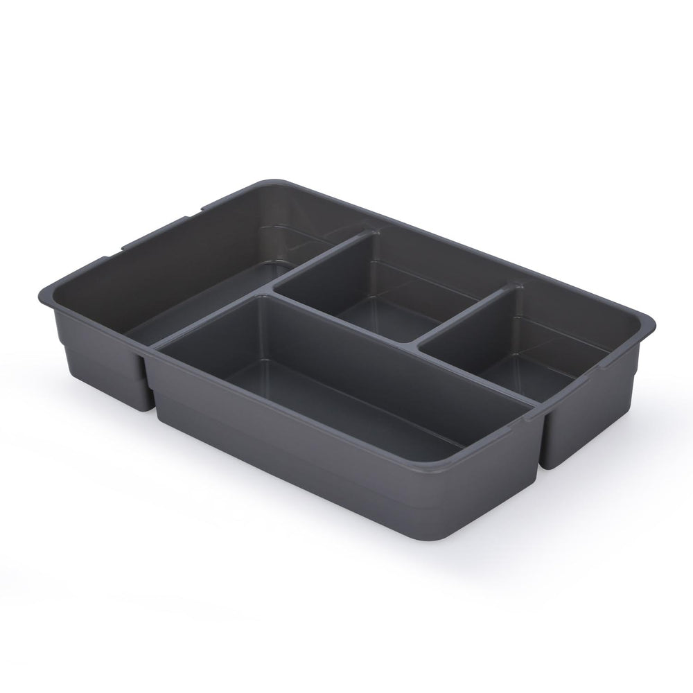 Multipurpose 4 Compartement Polypropylene Organiser- Grey