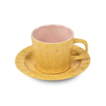Porcelain Cup and Saucer Set of 6- Pink