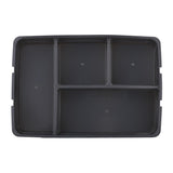 Multipurpose 4 Compartement Polypropylene Organiser- Grey