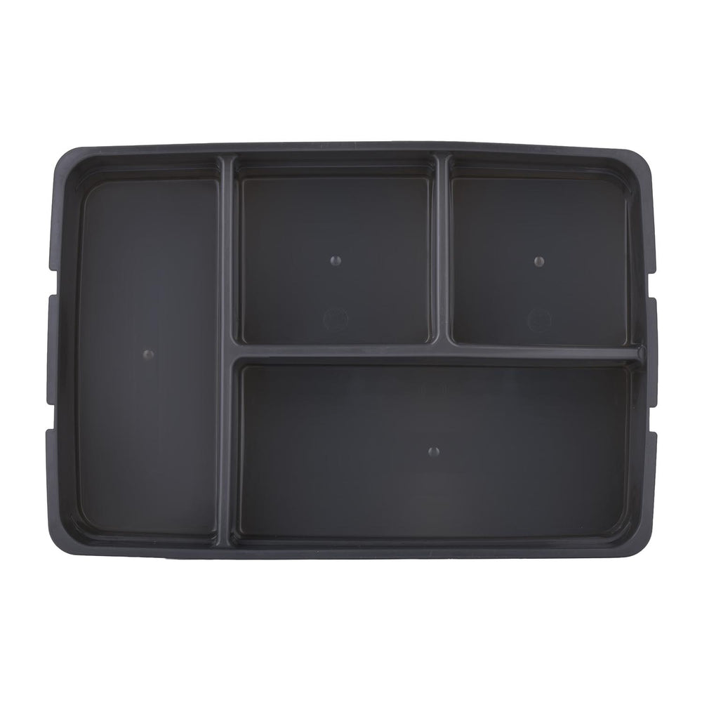 Multipurpose 4 Compartement Polypropylene Organiser- Grey