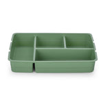 Multipurpose 4 Compartement Polypropylene Organiser- Green