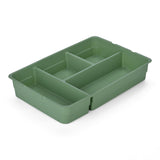 Multipurpose 4 Compartement Polypropylene Organiser- Green