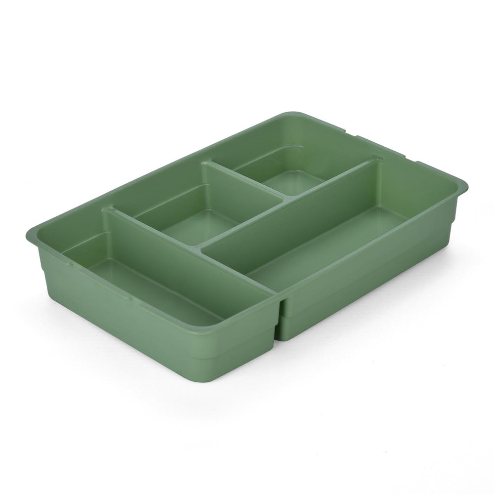 Multipurpose 4 Compartement Polypropylene Organiser- Green