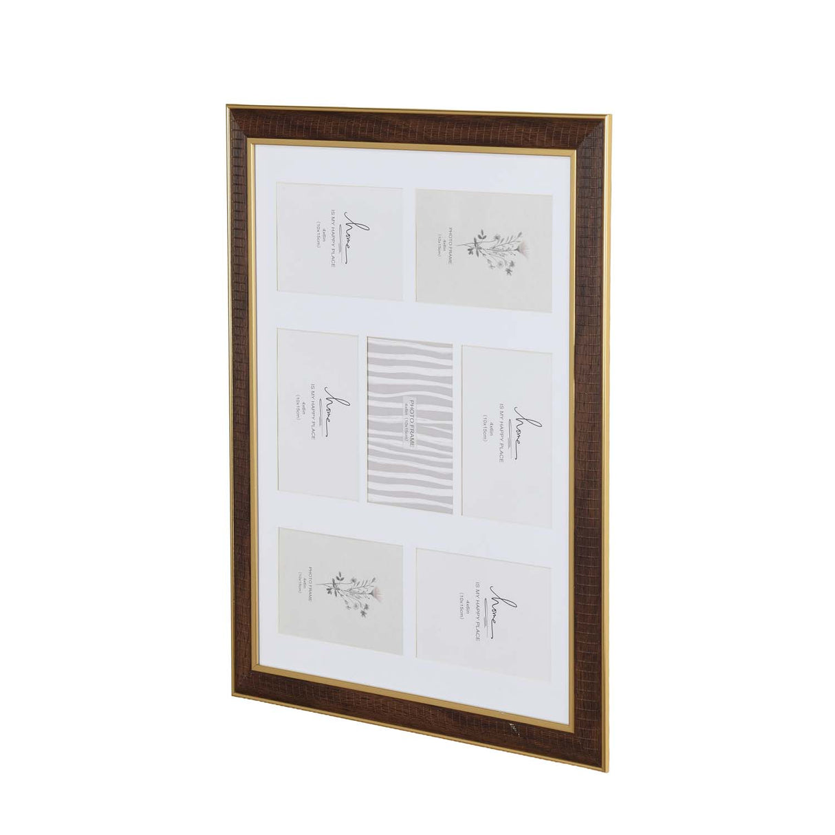 Seven Pics Photo Frame- Brown, 4 x 6 Inch