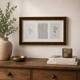 Three Pics Photo Frame- Brown, 4 x 6 Inch