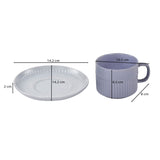 Porcelain Cup and Saucer Set of 6- Blue