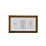 Three Pics Photo Frame- Brown, 4 x 6 Inch