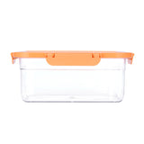 Multipurpose Airtight 2200 ml Food Container- Transparent & Orange