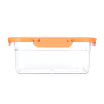 Multipurpose Airtight 2200 ml Food Container- Transparent & Orange