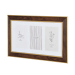 Three Pics Photo Frame- Brown, 4 x 6 Inch