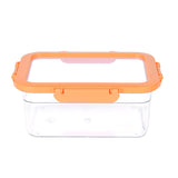 Multipurpose Airtight 2200 ml Food Container- Transparent & Orange