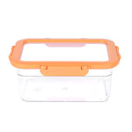 Multipurpose Airtight 2200 ml Food Container- Transparent & Orange
