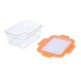 Multipurpose Airtight 2200 ml Food Container- Transparent & Orange