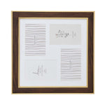 Four Pics Photo Frame- Brown, 4 x 6 Inch