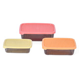 Rectangular Storage Cannister Set of 3- Multicolor