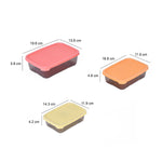 Rectangular Storage Cannister Set of 3- Multicolor