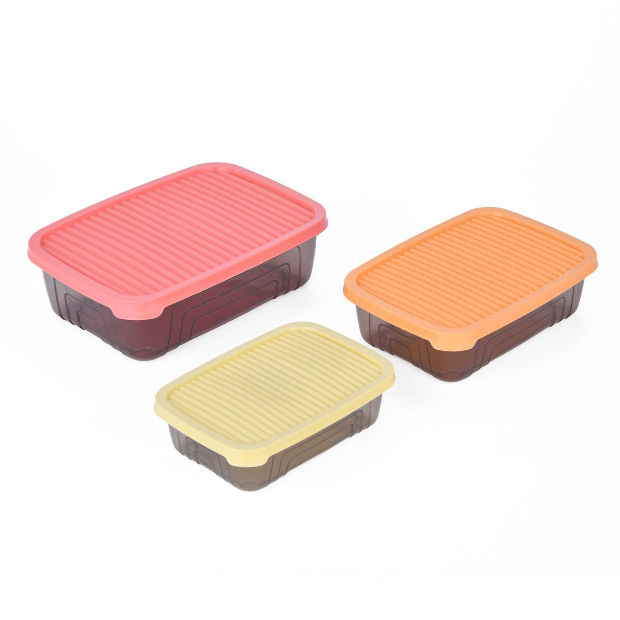 Rectangular Storage Cannister Set of 3- Multicolor